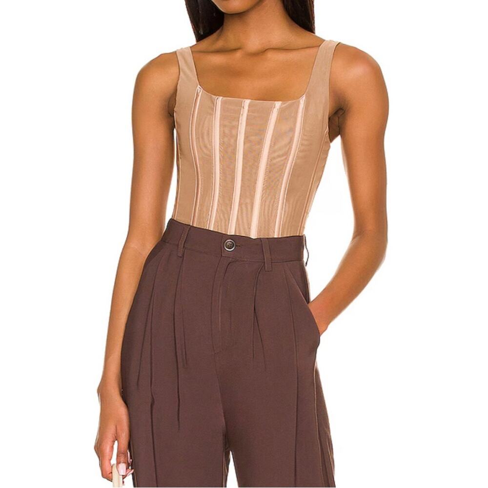 MISHA Kyanni Bodysuit Caribou Tan 6